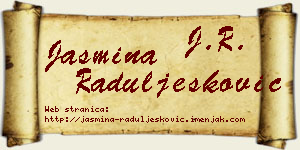 Jasmina Raduljesković vizit kartica